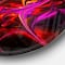 Designart - Multi Colored Magenta Stained Glass' Floral Metal Circle Wall Art